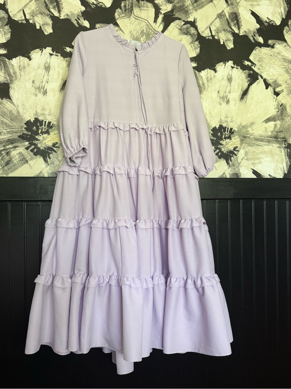Dainty Jewells Lilac Tiered Midi Dress with Ruffle Detail - Picture 2 of 3